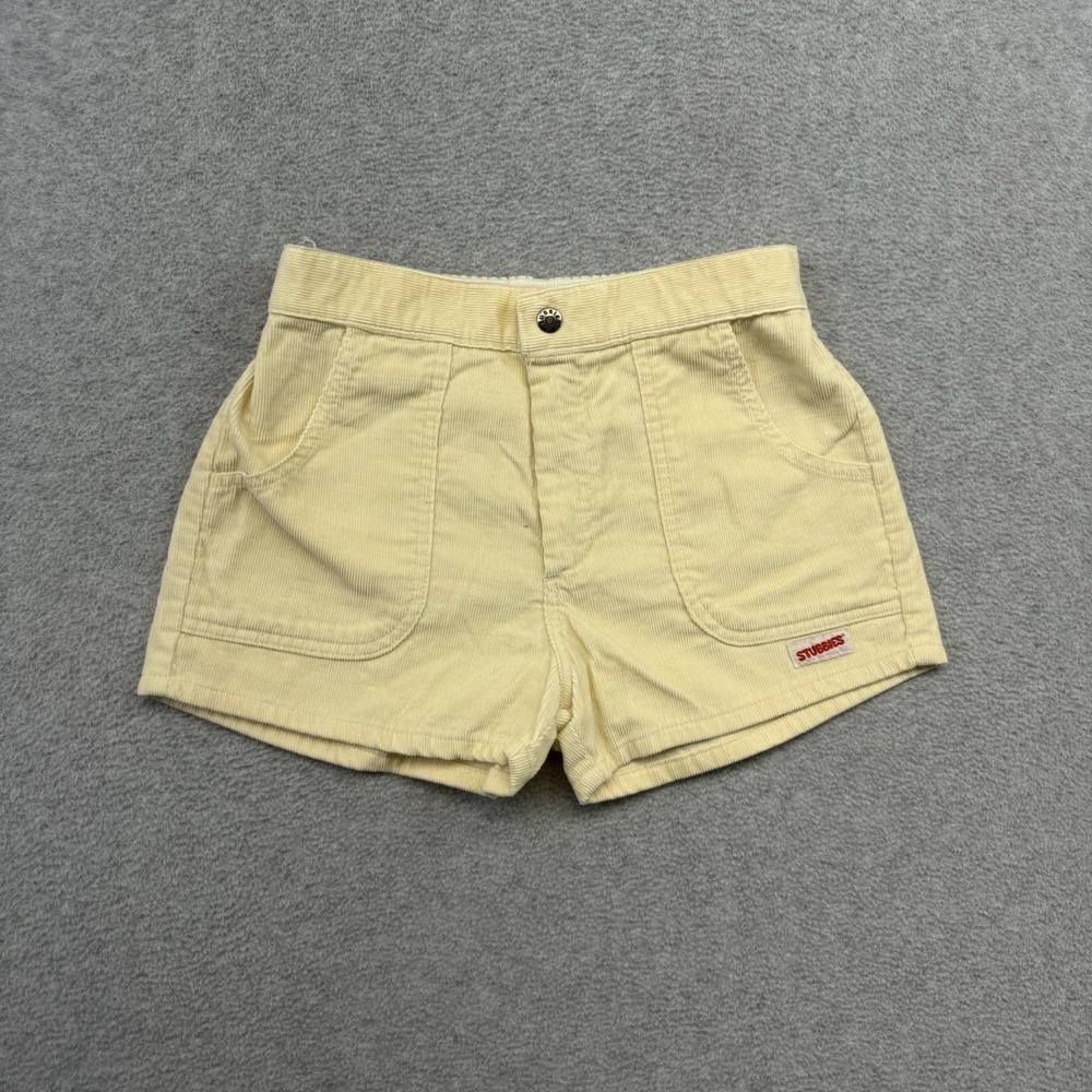 STUBBIES Corduroy Shorts Vintage 80s Tan Beach Surf Skate USA 2.5" Mens Size 28